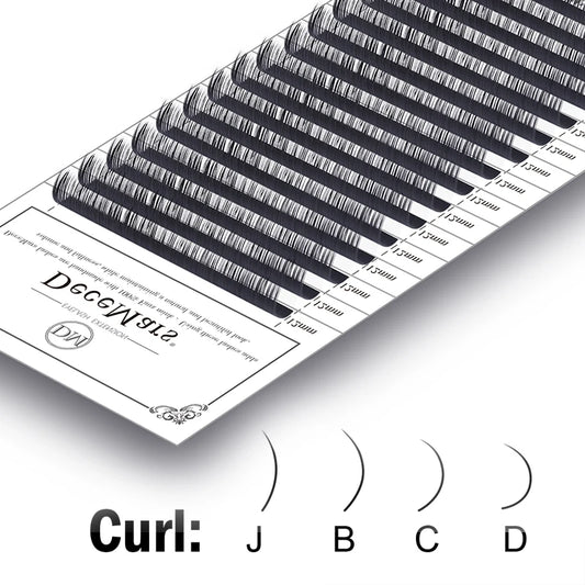 DeceMars Eyelash Extension 16line/Tray Individual Faux Mink Lash