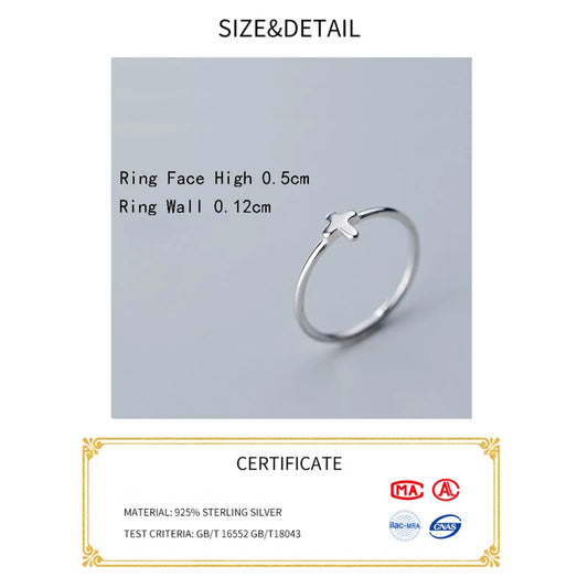La Monada Christian Cross Finger Women Ring 925 Sterling Silver Minimalist Rings For Women 925 Silver Fine Jewerly Rings Woman