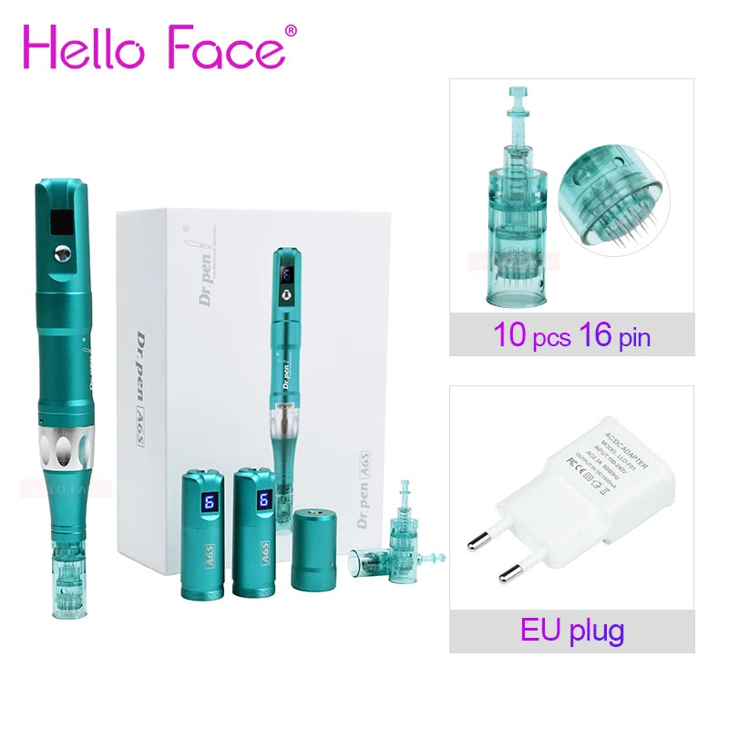 Original Dr. pen Ultima A6S With 12 Cartridge Wireless Professional Derma Pen Microneedling Machine 0.25 mm needle length