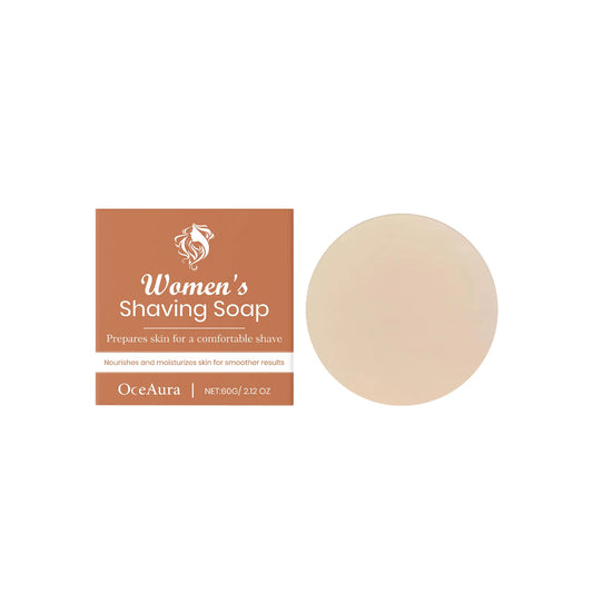 OceAura Shaving Soap for Women Hair Removal Ingrown Hair Treatment Smooth Natural Organic Citrus Vanilla Honey Shave Butter 60g