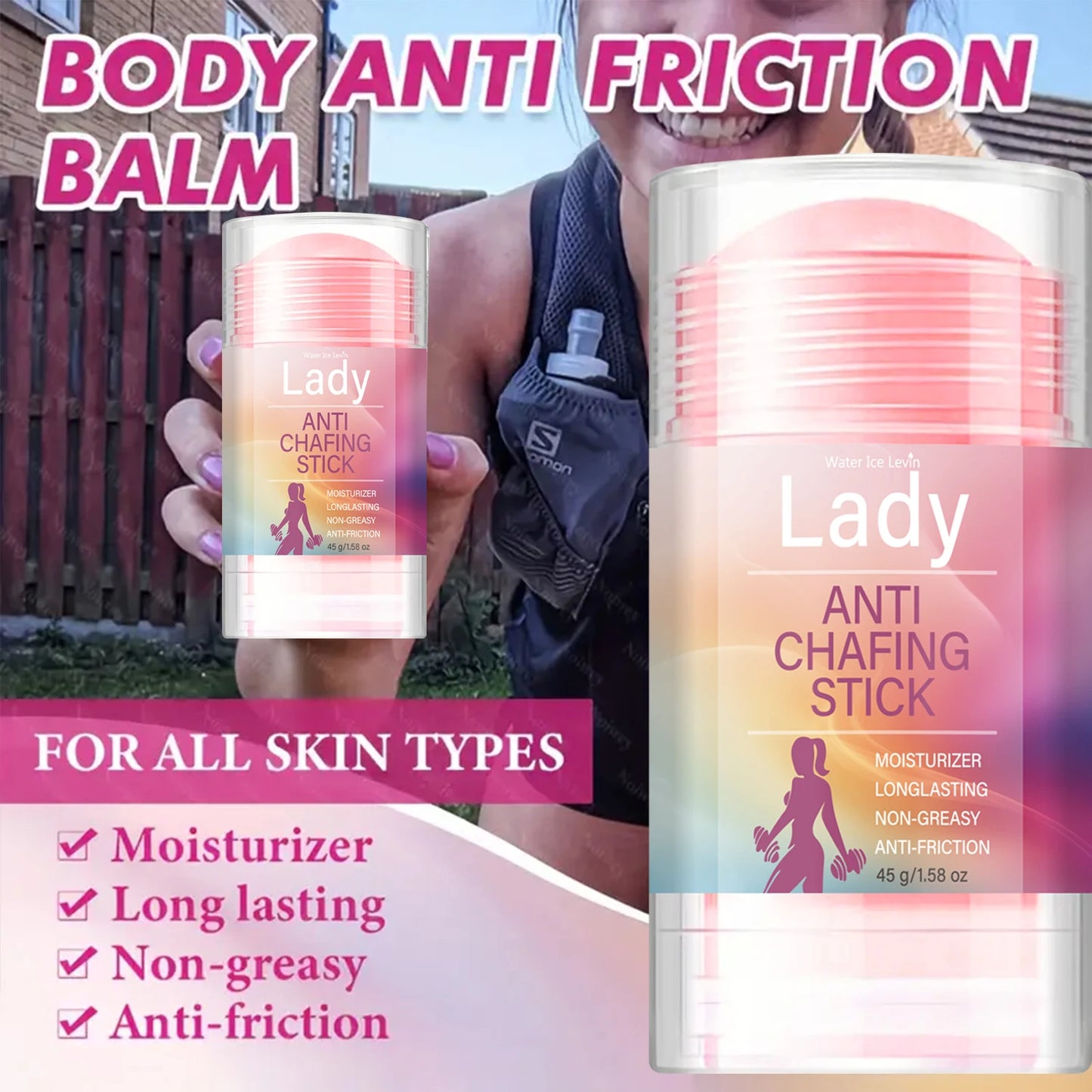 Lady Anti Chafing Stick with Retinol, Moisturizing Anti-Friction Skin Care