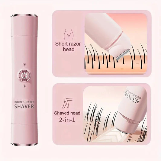 Electric Shaver for Woman Double Head Dual Purpose Female Razor Body Epilator Leg Underarm Bikini Electric Hair Remover Trimmer