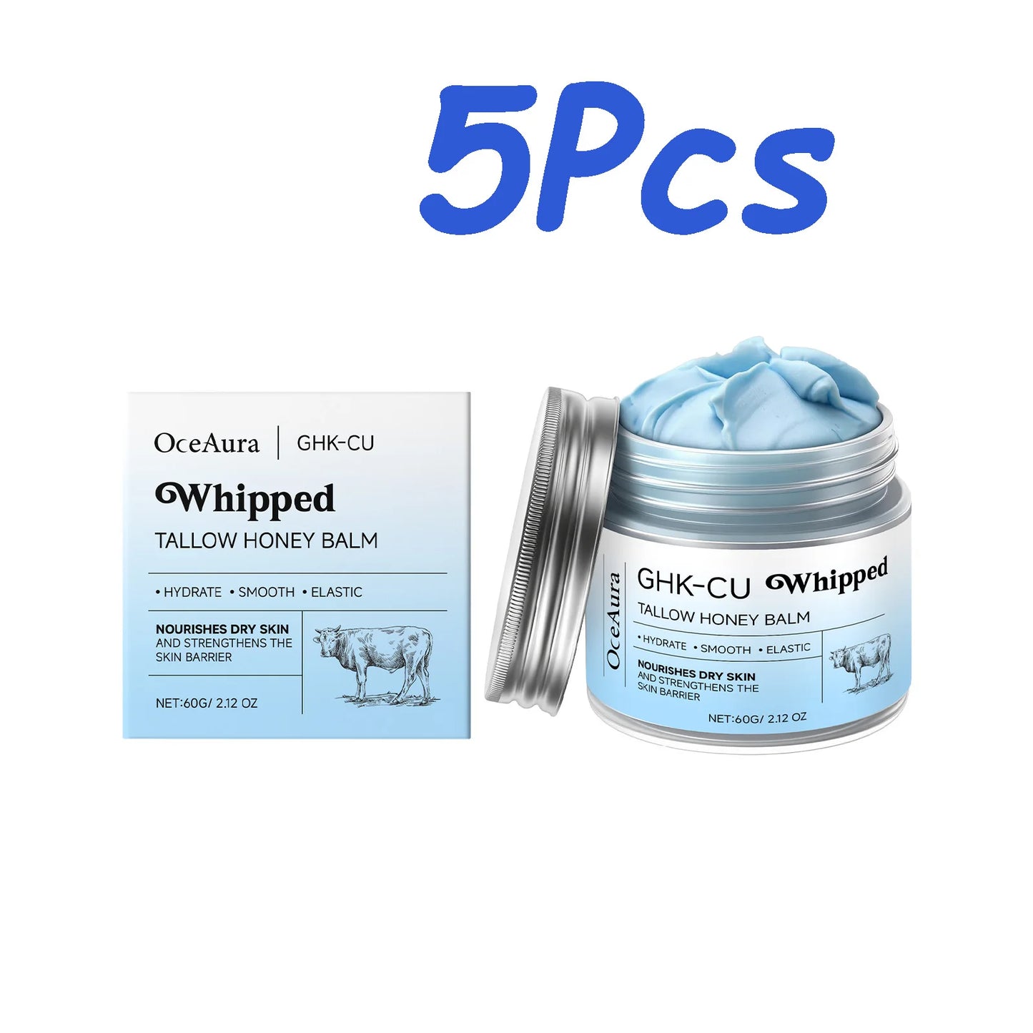 Whipped Tallow Honey Balm Deep Moisturizing for Dry Cracked Skin Non-Greasy Body Butter Brightening Tightening Face Cream Care