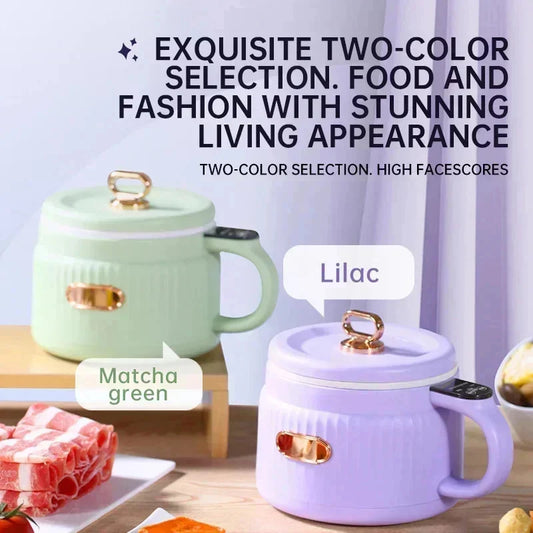 220V 110V 1.6L 600W Mini Electric Cooking Pot Small Multifunctional Household Dormitory Noodle Cooking Pot Mini Electric