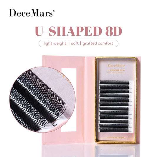DeceMars U-Shaped 8D Eyelash Extensions (12lines/Tray)