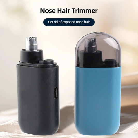 Nose Hair Trimmer USB Charging Dual-Edge Blades Electric Portable Men Mini Nose Hair Trimmer Face Care Kit Tools