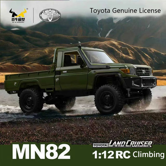 MN82 Green Color 4WD Off-road Rc Car LC79 1:12 280 Brushed Motor Simulation Professional 2.4G Remote Control Pickup Truck Model