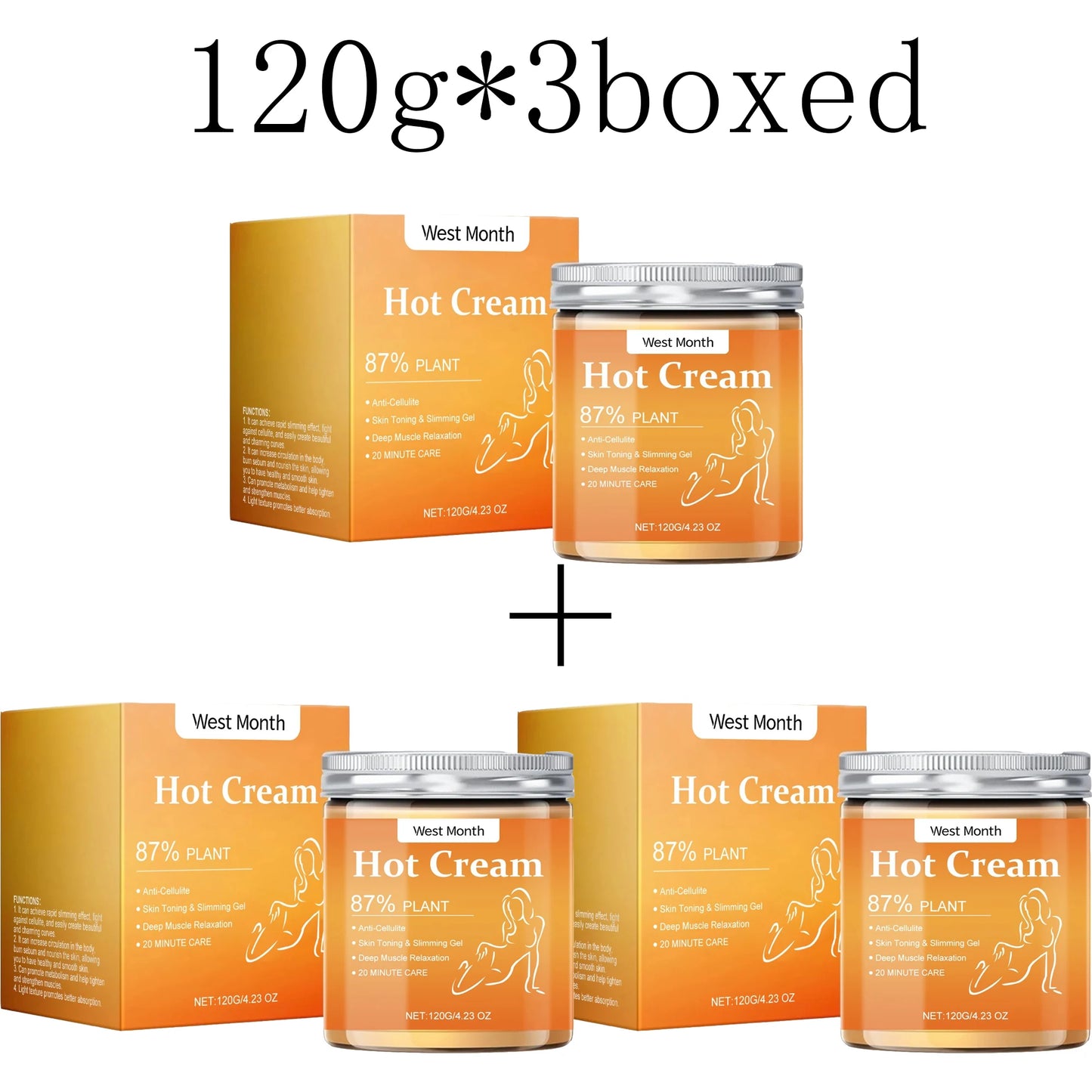 Fat Burner Weight Loss Cream Anti Cellulite Shaping Sculpting Firming Arms Belly Abdomen Thigh Legs Full Body Massager Hot Cream