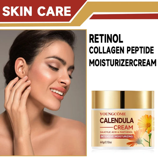 YOUNGCOME Calendula Face and Neck Moisturizing Face Cream Anti Aging Shrink Pore Whitening Cream Wrinkles Firming Skin Care