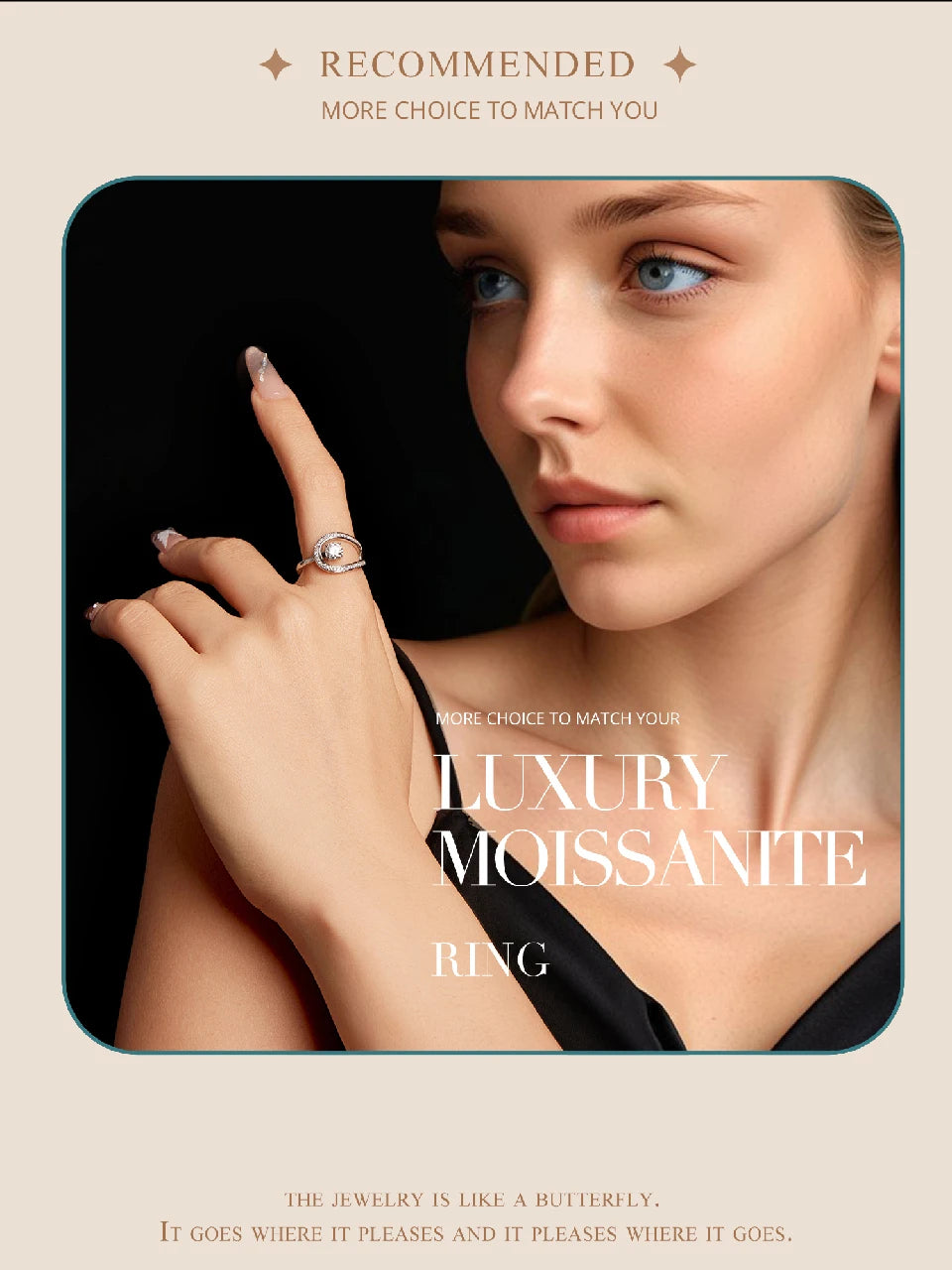 WOSTU Circle Swirl Moissanite Wedding Ring for Women 925 Sterling Silver Diamond Cut Engagement Ring Girl Party Anniversary Gift