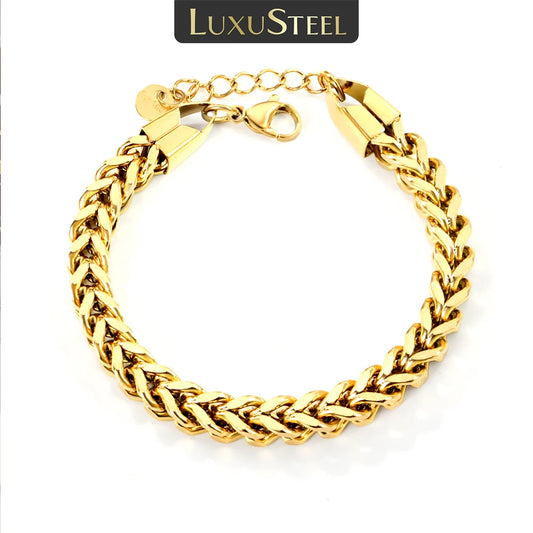 LUXUSTEEL 2-8mm Women‘s Stainless Steel Chain Bracelet Geometric Charm Chain Metal Female Bracelet Fashion Jewelry Party Gifts