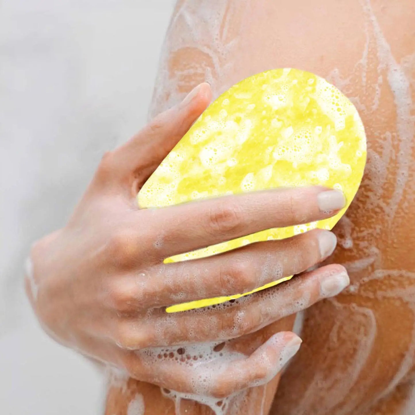 Lemongrass Lemon Bath Sponge Exfoliating Remove Oil Control Daily Body Cleansing Refreshing Brightening Skin Shower Use