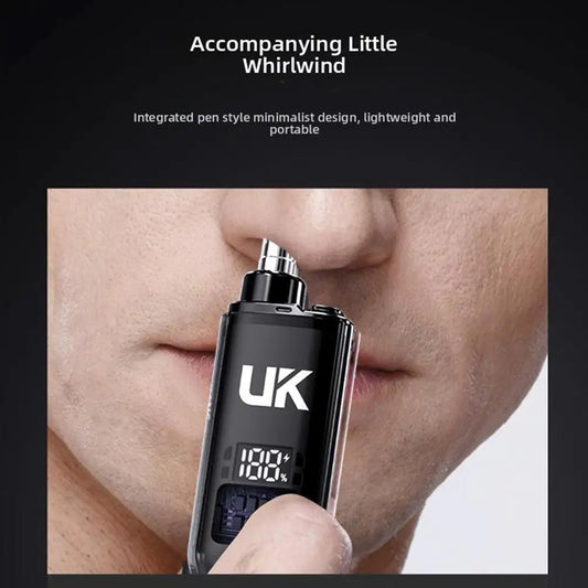 Painless Electric Nose Trimmer Rechargeable 2-in-1 Grooming Kit Fully Automatic Shaver, Washable Head Travel Portable
