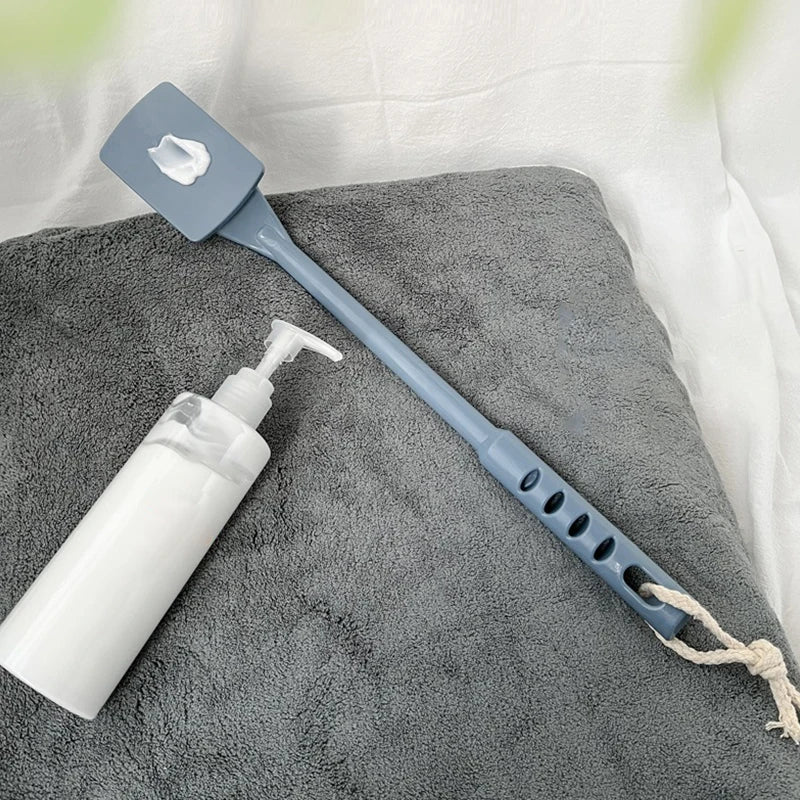 Lotion Applicator Body Wash Brush Padded Brush With Long Reach Handle Self Application For Back Feet Skin Cream Sunscreen