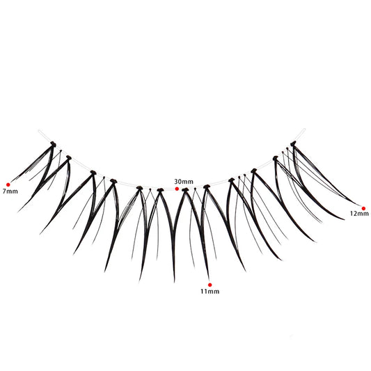 U-shaped False Eyelashes K-Pop Idol Lashes Zhang Yuanying Inspired Comic Eye Lashes Natural Wispy Lash Extension