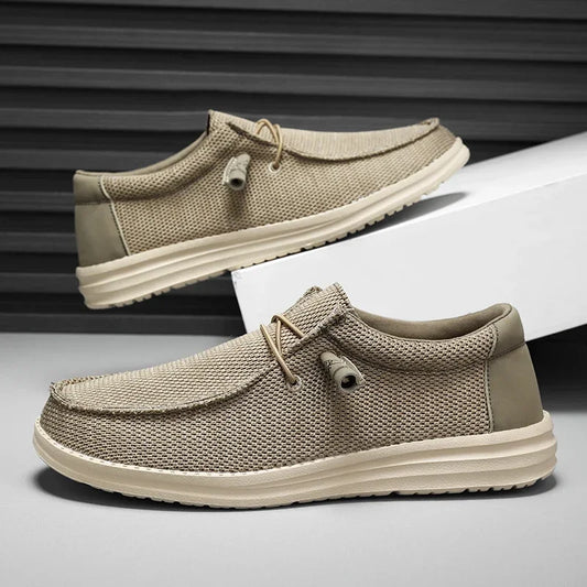 Dude Canvas Shoes Men Casual Slip on Shoes Alpargatas Hombre Moccasins Mocassin Homme Lightweight Breathable Plus Big Size 50