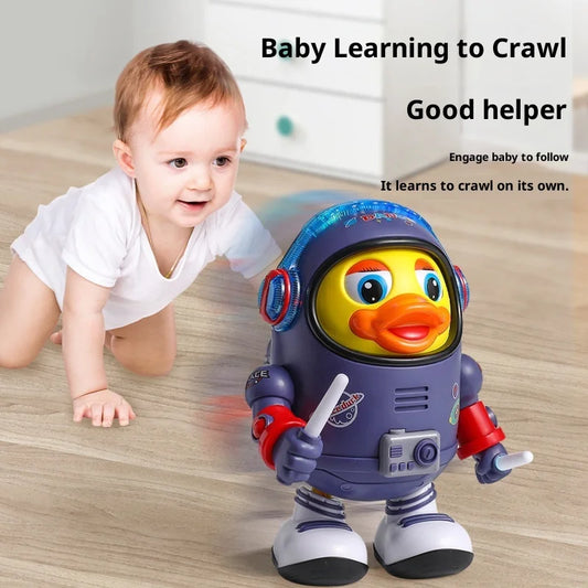 Hot Sale Electric Dancing Space Duck, Singing & Swaying Robot Toy, Interactive Educational Learning Gift for Kids