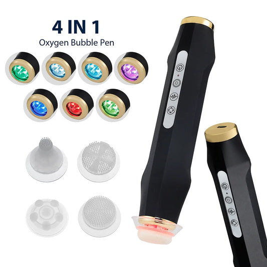 2025 New Design Portable CO2 Oxygen Bubble Pen Rechargeable Exfoliate Device Handheld Facial Clean Machine SPA Beauty Capsules
