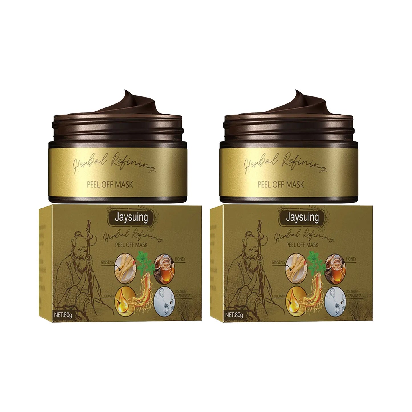 Ginseng Peel Off Mask Blackhead Removal Exfoliating Deep Cleansing Pores Shrink Skin Rejuvenation Moisturize Hydrate Facial Mask