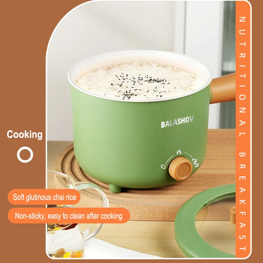Multi-functional Mini Electric Cooker Cooking Pot Non-stick Frying Pan Ramen Dormitory Small Electric Hot Pot Cooker 1.7L