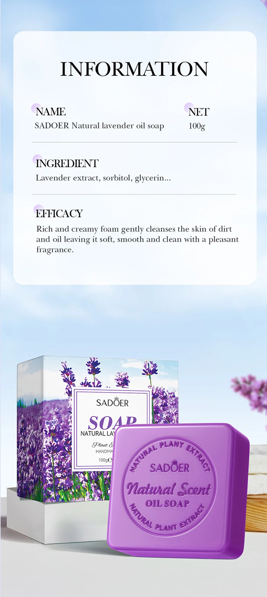 Lavender Essential Oil Soap, Handmade Soap, Facial Cleansing And Bath Soap, Deep Cleansing Skin Soap
