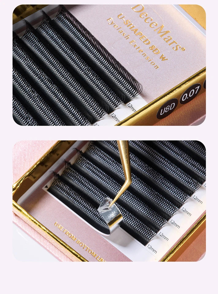 DeceMars U-Shaped 8D Eyelash Extensions (12lines/Tray)
