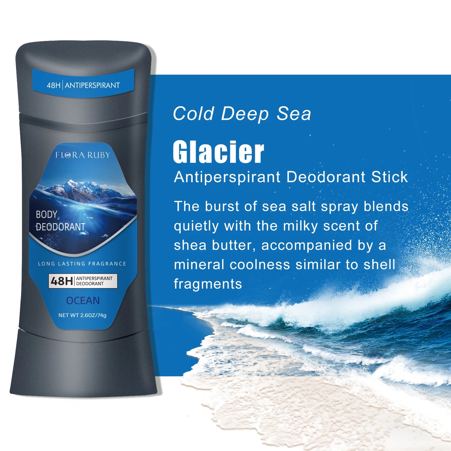 Men's Body Odor Remov Deodorant Stick Natural Remover Antiperspirant Stick Underarm Stop Sweating Care Lasting Refreshing Cream