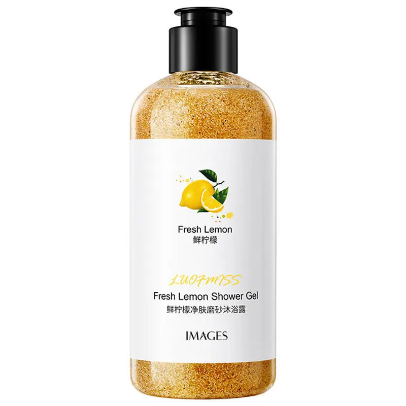 400ml SADOER Lemon Shower Gel Exfoliating Cleansing Fragrance Gentle Body Shower Gel