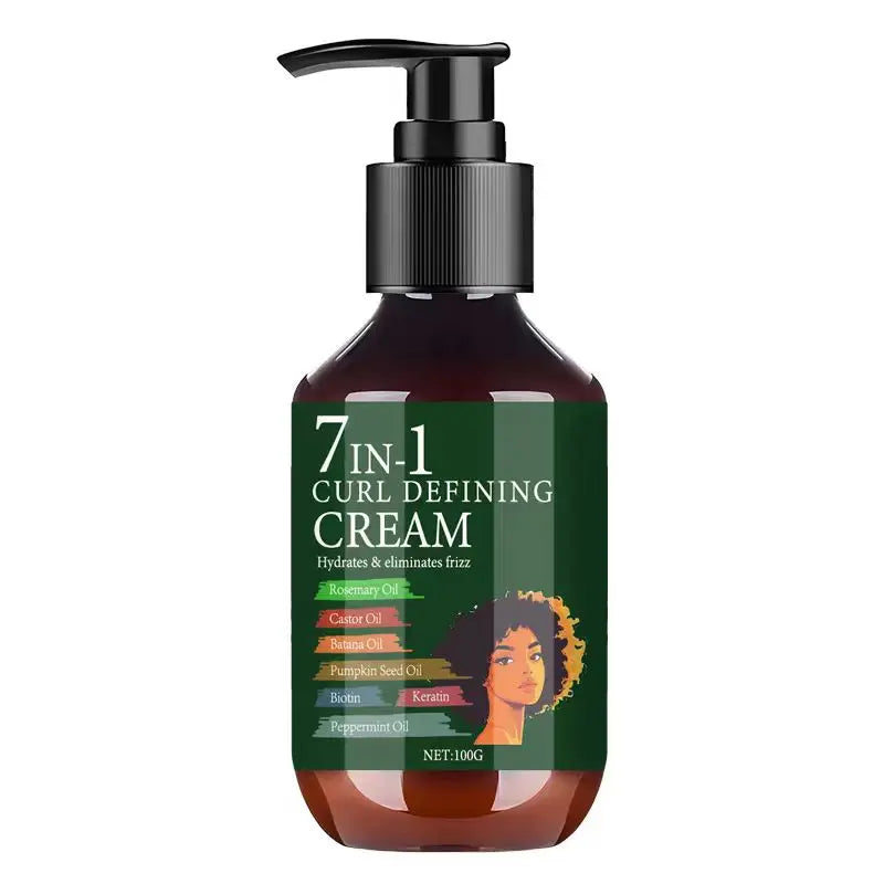 Water Ice Levin 7in1 Curl Defining Cream, 100g, With Rosemary & Castor Oil, Hydrates, Defines Shiny Curls & Eliminates Frizz