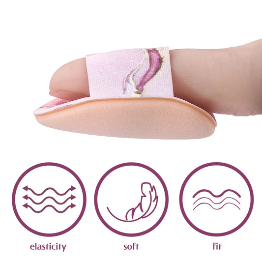 20Pcs Mini Finger Puff Makeup Sponge Set Air Cushion Cosmetic Puffs Wet & Dry BB Cream Applicator Concealer Foundation Puff