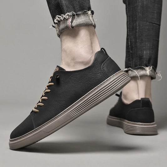 Genuine Leather Men's Shoes Fashion Outdoor Skateboard Sneakers High Quality Casual shoes for Men Sport Shoes Tennis Masculino