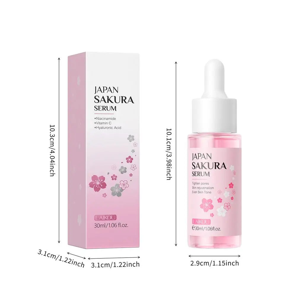 LAIKOU Sakura Face Fluid Essence Moisturizing Skin Shining Cherry Blossom Hyaluronic Acid Serum Beauty Facial Skin Care Products
