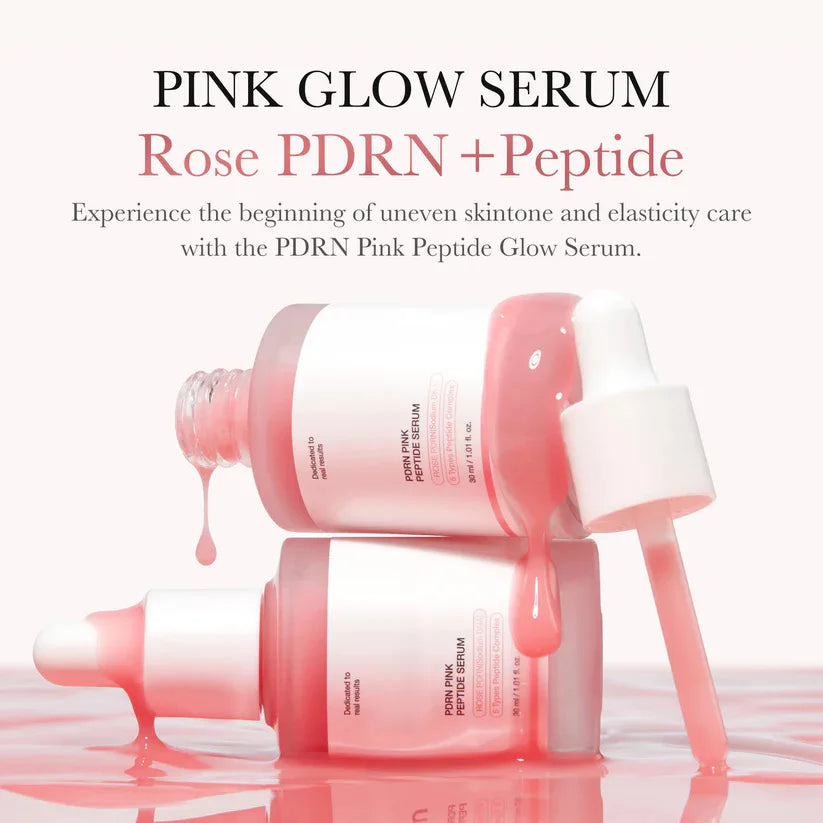 Pink Peptide Serum  Dark Spot Care Even Skin Tone Boosts Elasticity Smooth Firm Niacinamide Bright Essence Korean Makeup