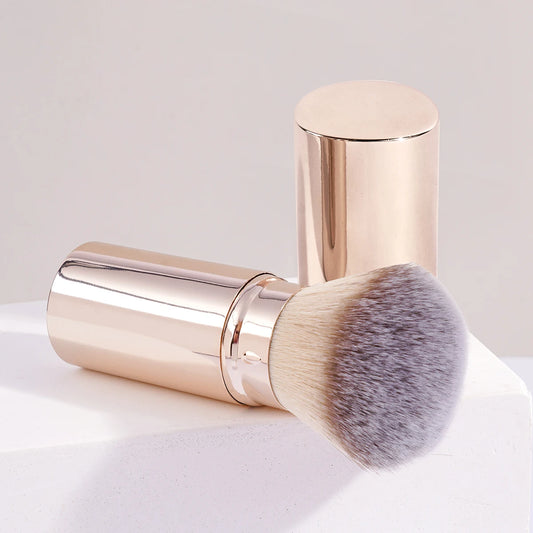 MAANGE 1pc Foundation Makeup Brush Powder Blusher brush Retractable Brush with Cover Suitable for travel Kabuki Makeup Brush