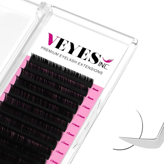 Veyes Inc Individual Eyelash Extensions Faux Mink Matte Lashes 8-20mm Veyelash Professionals Classic Natural Lash Bulk Wholesale