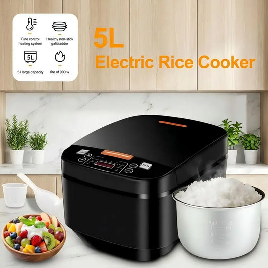 Electric Rice Cooker 5L Smart Household Multi-Cooker  Heat Preservation Stewing Rice Cooker Fine Cook Quick Boiling Rice Cooker