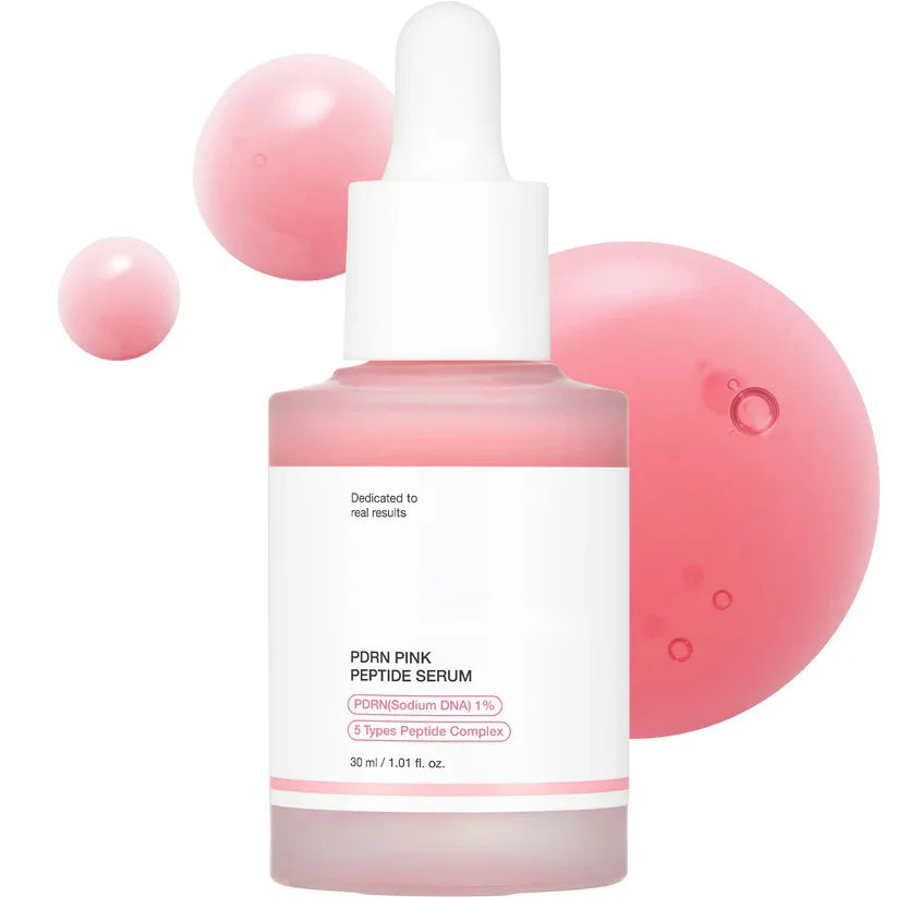 Pink Peptide Serum  Dark Spot Care Even Skin Tone Boosts Elasticity Smooth Firm Niacinamide Bright Essence Korean Makeup