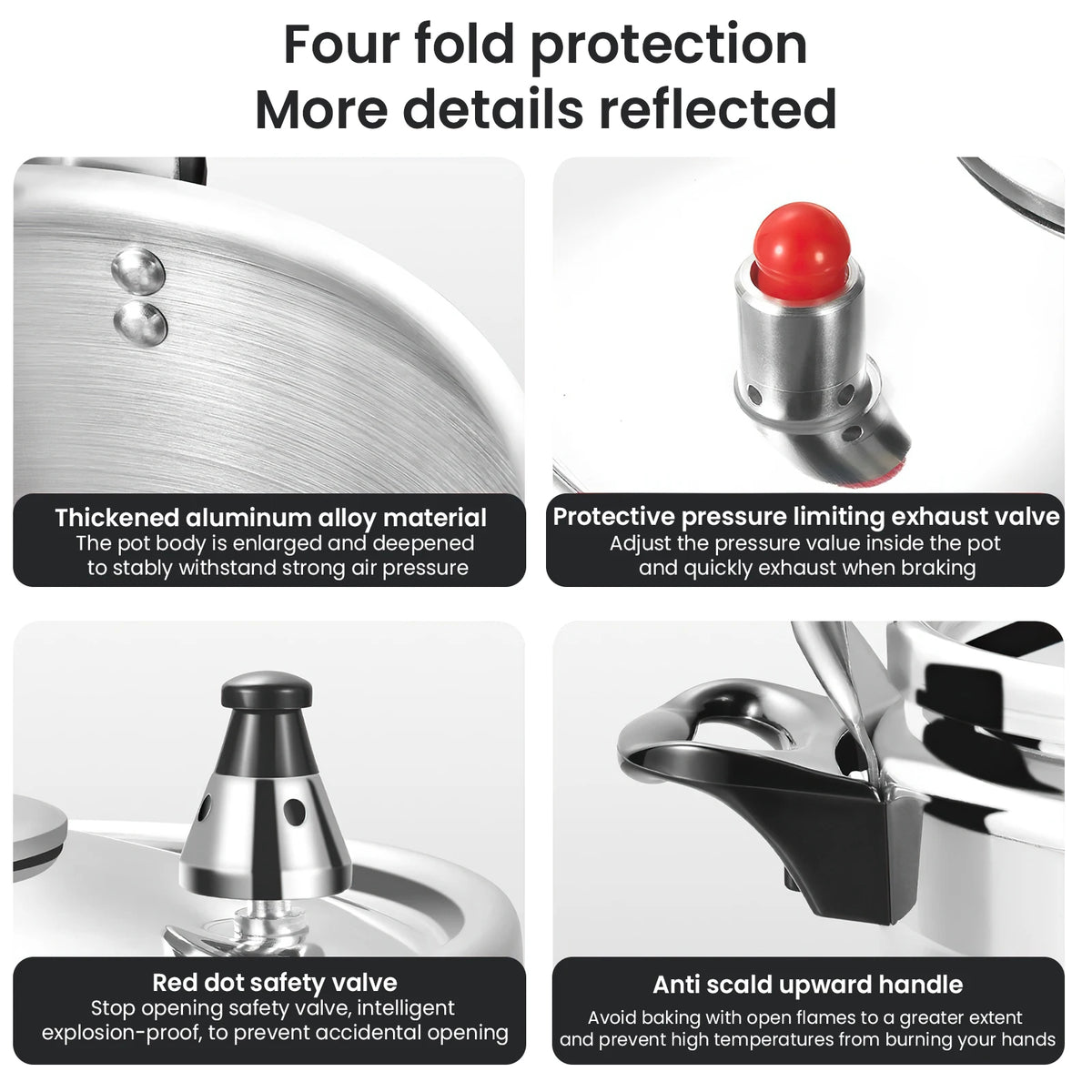 15L Professional Pressure Cooker Multifunctional Aluminum Household Restaurant Explosion-Proof Cooking Pots for Gas Cooker Pot