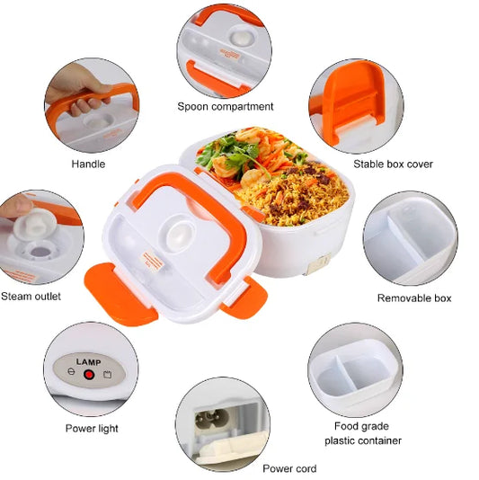 Car Electric Pot Car Portable Thermal Box Random Pot lunchbox WITH USB CABLE FOR HOME-Neverdie Store