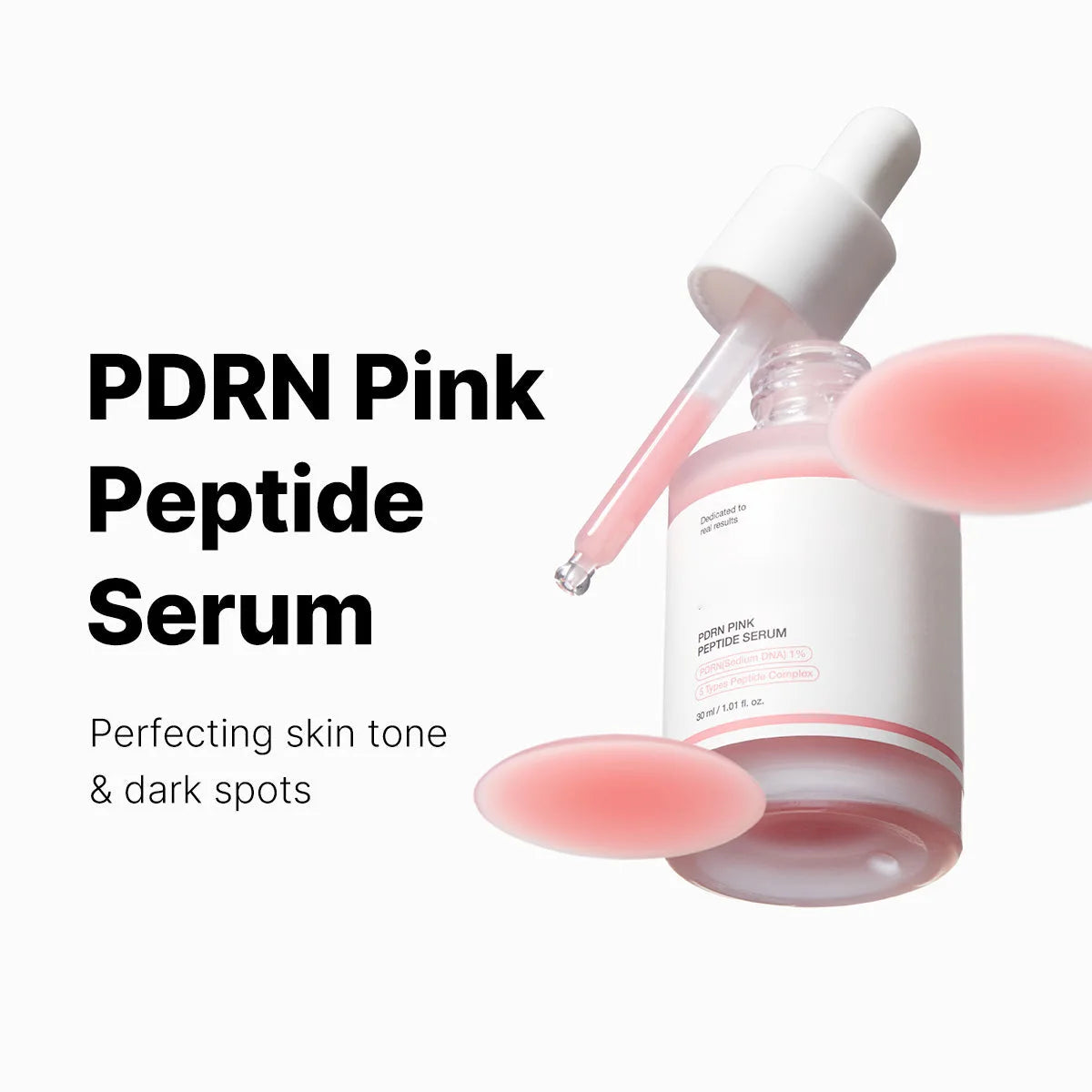 Pink Peptide Serum  Dark Spot Care Even Skin Tone Boosts Elasticity Smooth Firm Niacinamide Bright Essence Korean Makeup