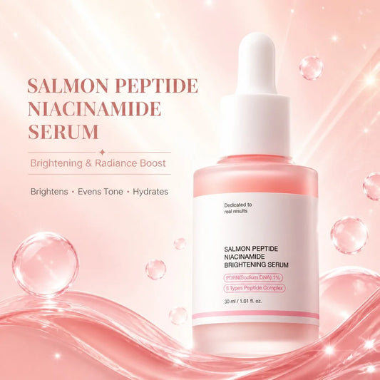 Pink Peptide Serum  Dark Spot Care Even Skin Tone Boosts Elasticity Smooth Firm Niacinamide Bright Essence Korean Makeup