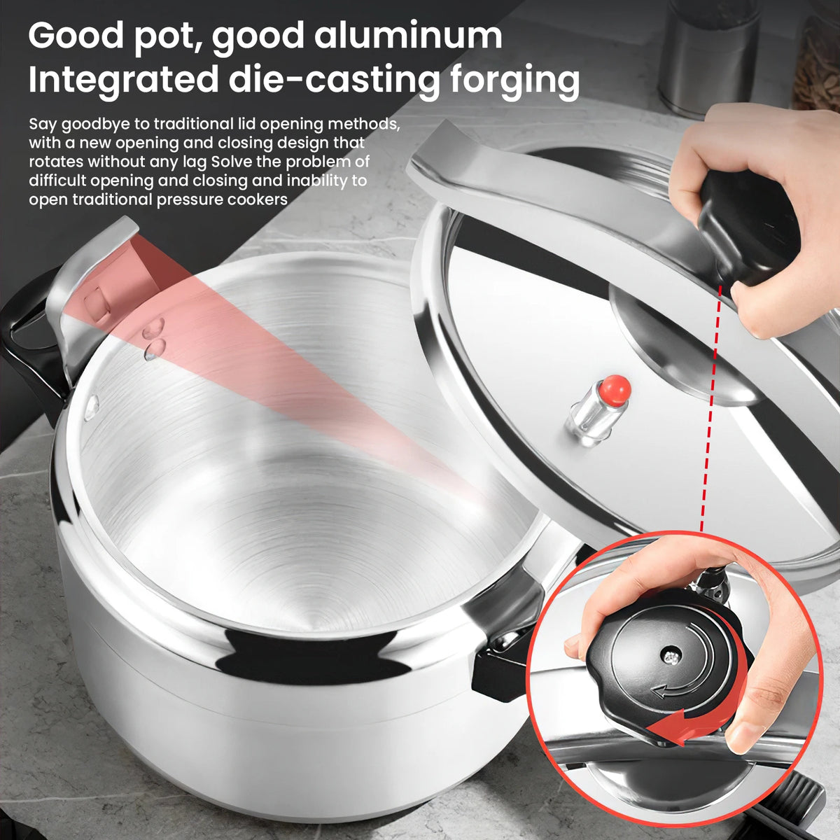 15L Professional Pressure Cooker Multifunctional Aluminum Household Restaurant Explosion-Proof Cooking Pots for Gas Cooker Pot