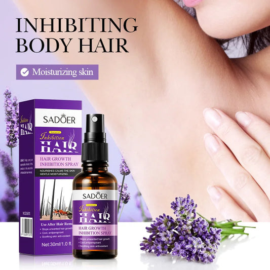 30ml Painless Hair Inhibiting Spray Serum Allantoin Lupine Extract For Underarm Leg Hair Removal Gentle Soothing Daily Body Care