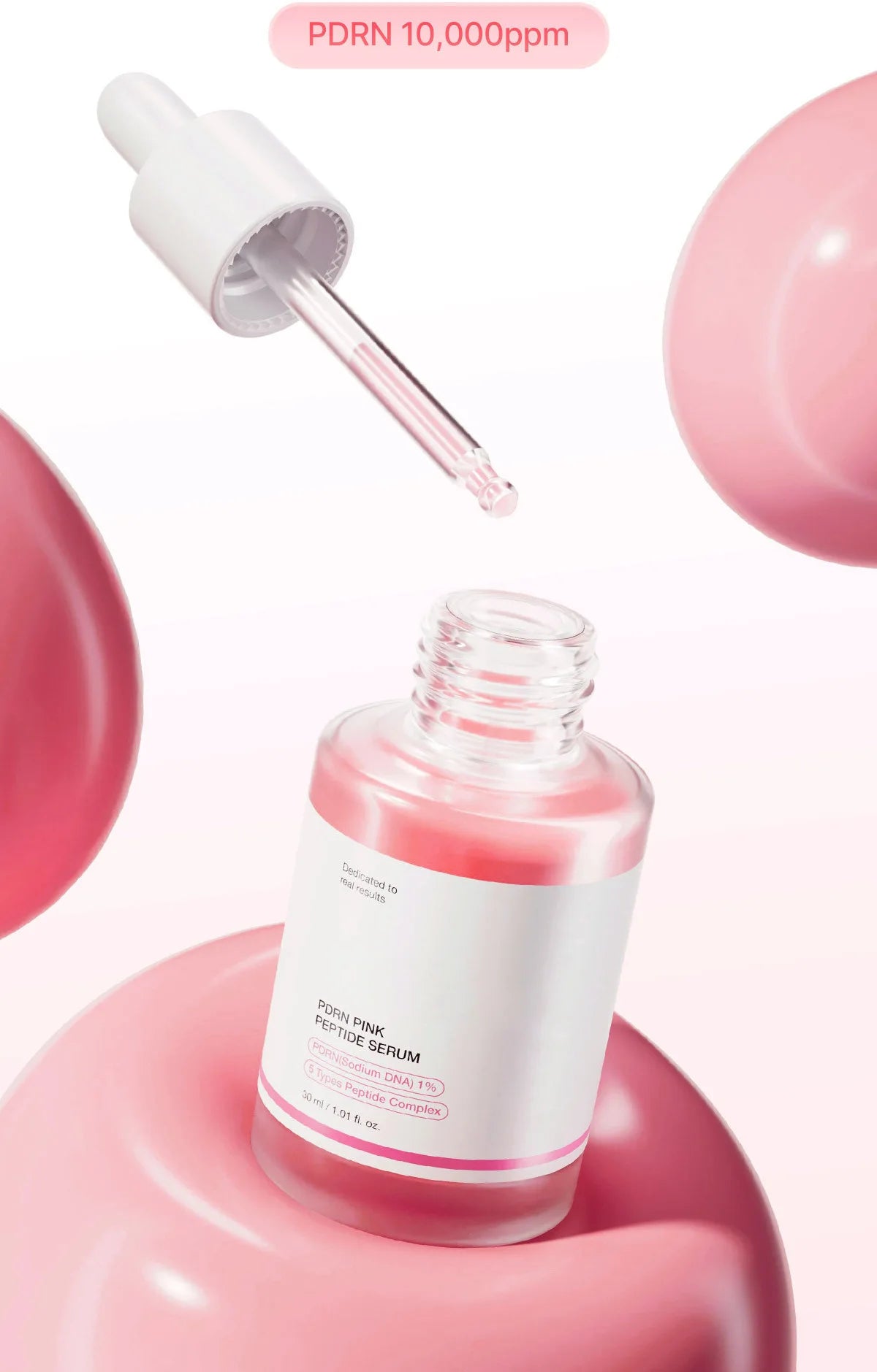 Pink Peptide Serum  Dark Spot Care Even Skin Tone Boosts Elasticity Smooth Firm Niacinamide Bright Essence Korean Makeup