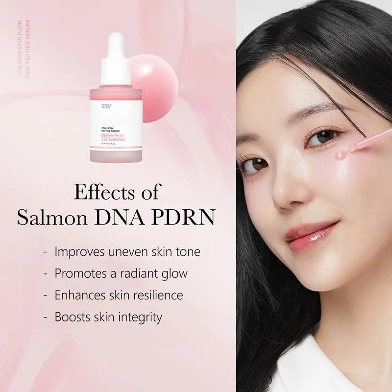 Pink Peptide Serum  Dark Spot Care Even Skin Tone Boosts Elasticity Smooth Firm Niacinamide Bright Essence Korean Makeup