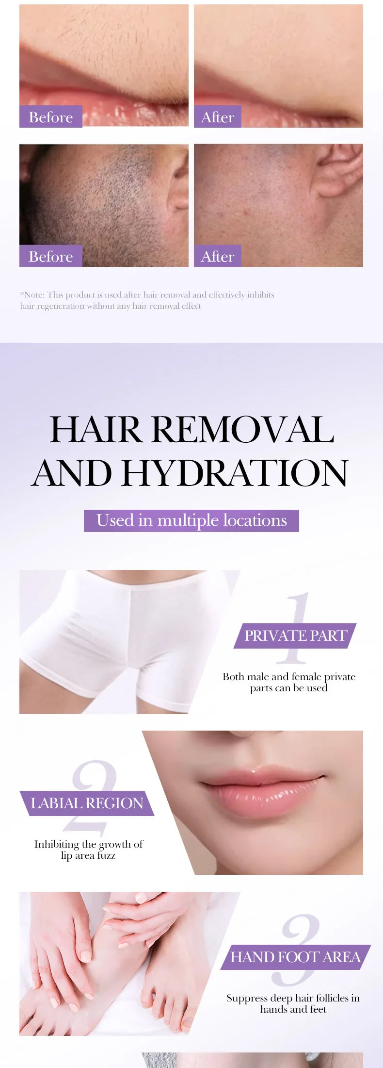 30ml Painless Hair Inhibiting Spray Serum Allantoin Lupine Extract For Underarm Leg Hair Removal Gentle Soothing Daily Body Care