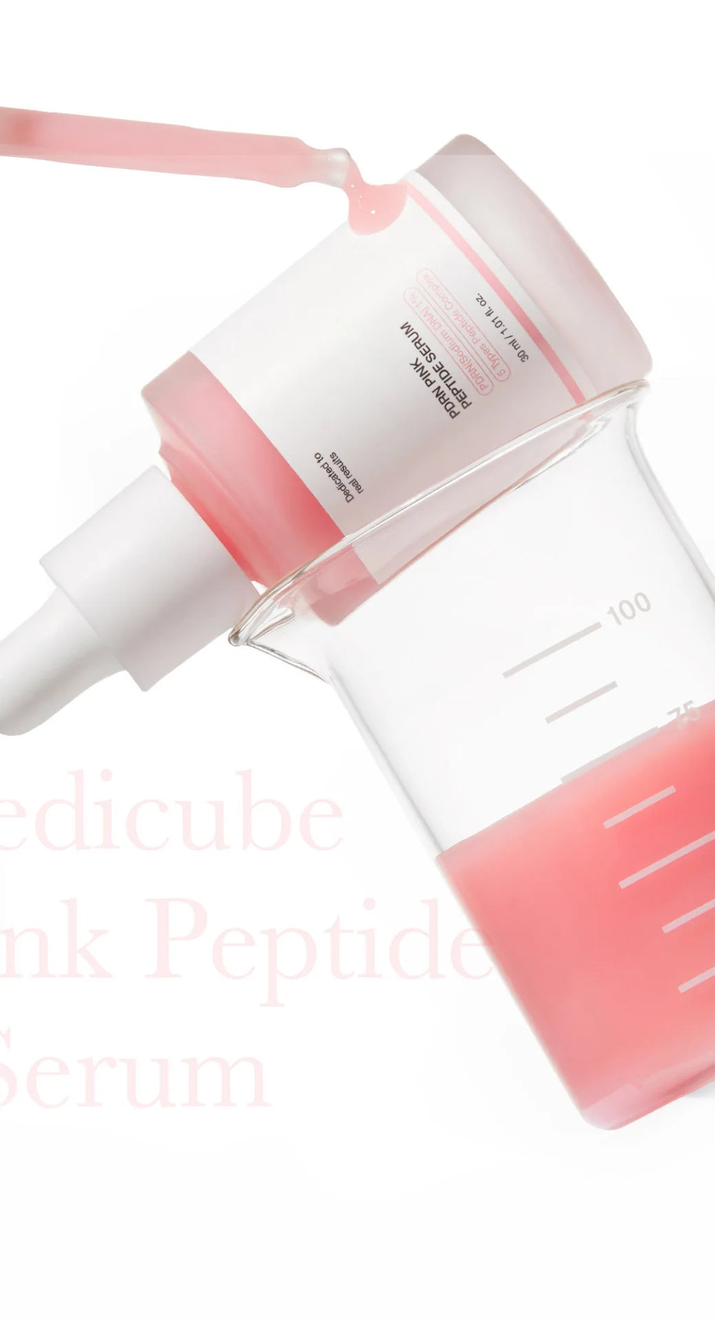 Pink Peptide Serum  Dark Spot Care Even Skin Tone Boosts Elasticity Smooth Firm Niacinamide Bright Essence Korean Makeup