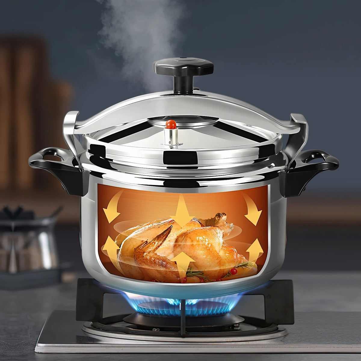 15L Professional Pressure Cooker Multifunctional Aluminum Household Restaurant Explosion-Proof Cooking Pots for Gas Cooker Pot