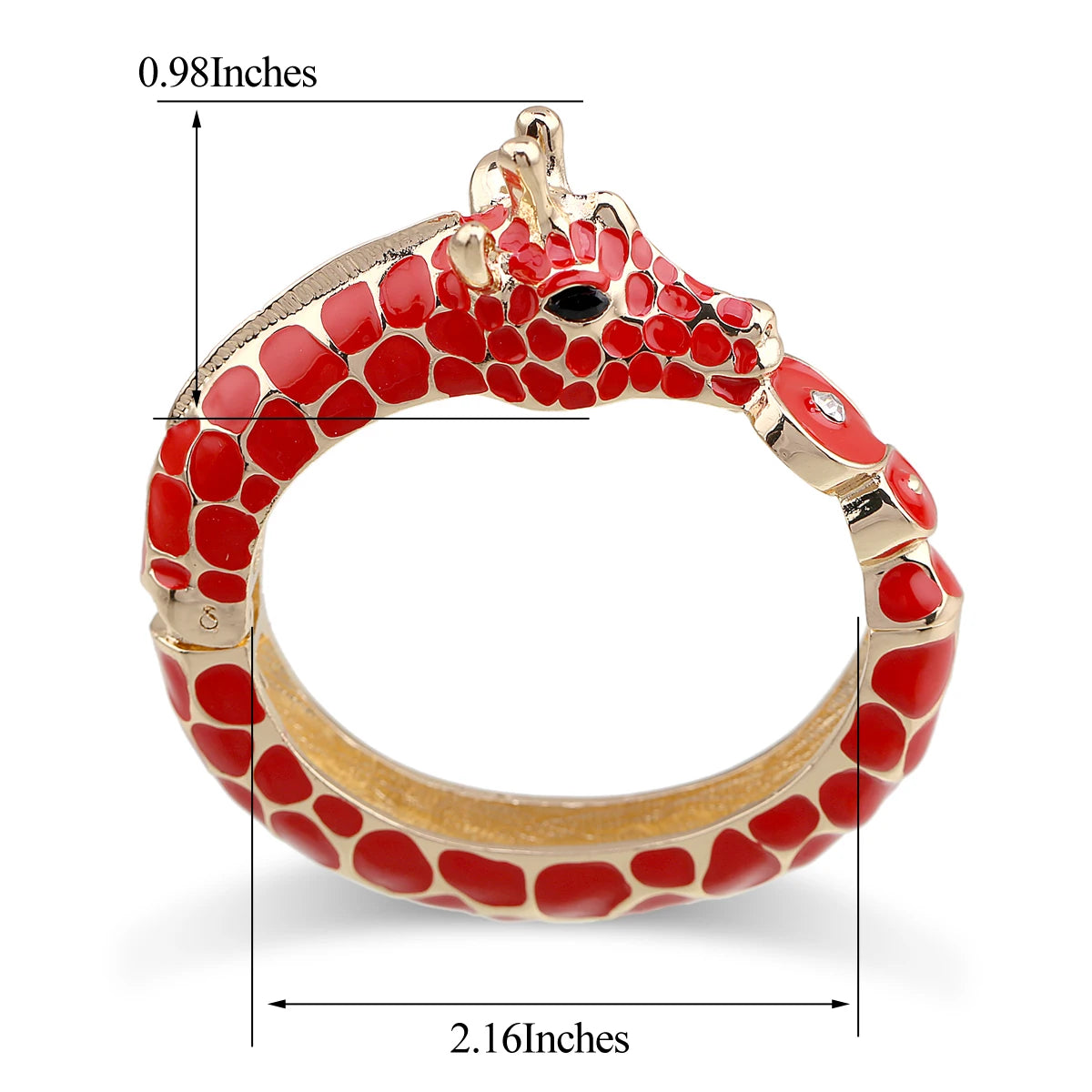 Fashion Beautiful Zebra Animal Cuff Bracelet Statement Bangle for Women Girls Gold Plated with Enamel Bracelets Bangle Jewelry