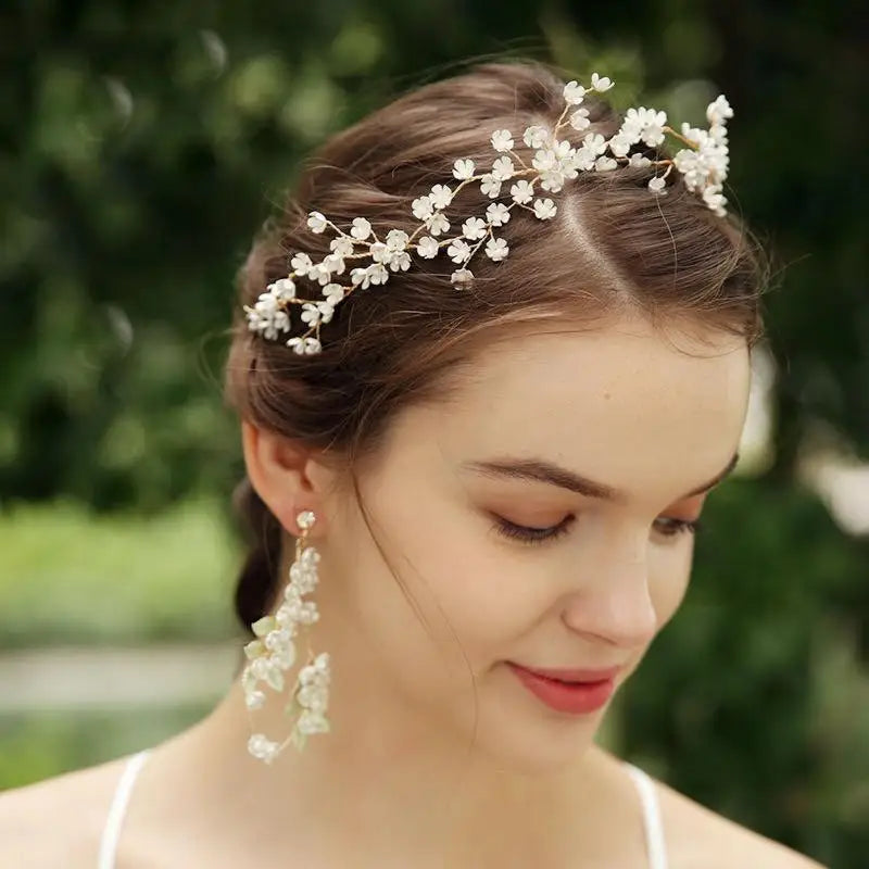 Flower Wedding Hairbands Headbands Women Headpieces Headwear For Brides Girl Women Tiara Crown Hair Accessories Bridal Jewelry